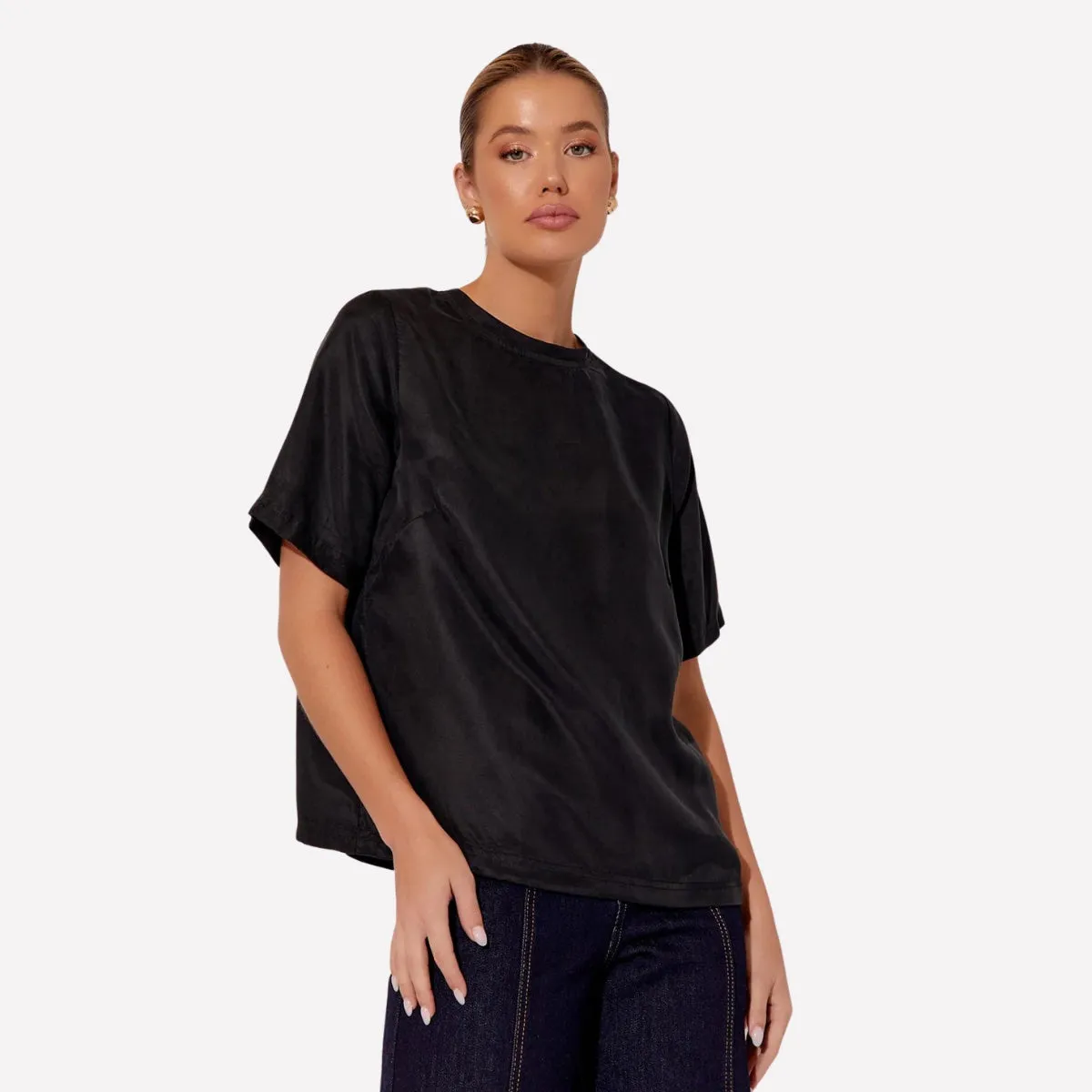 Arden Cupro Top (Black)