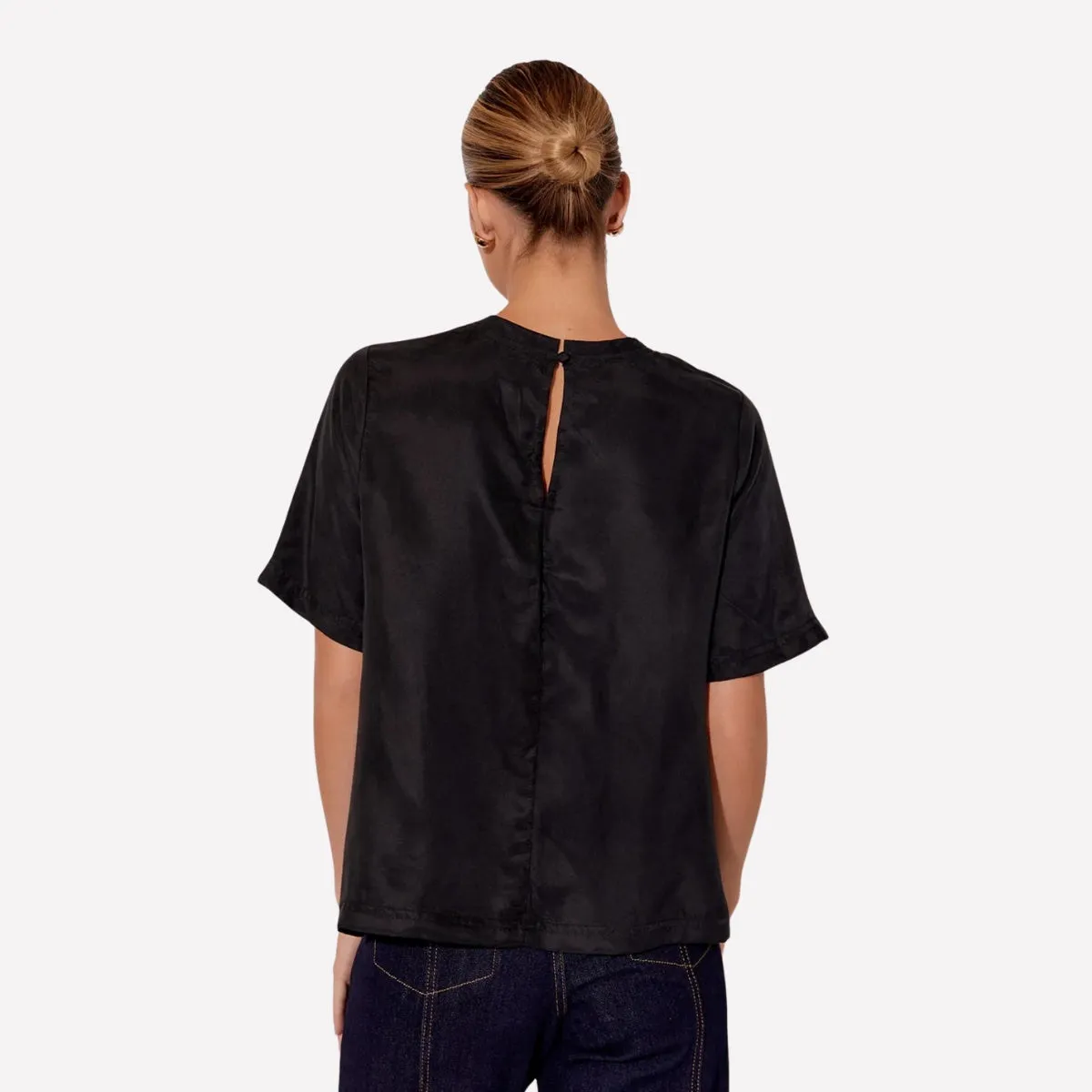 Arden Cupro Top (Black)