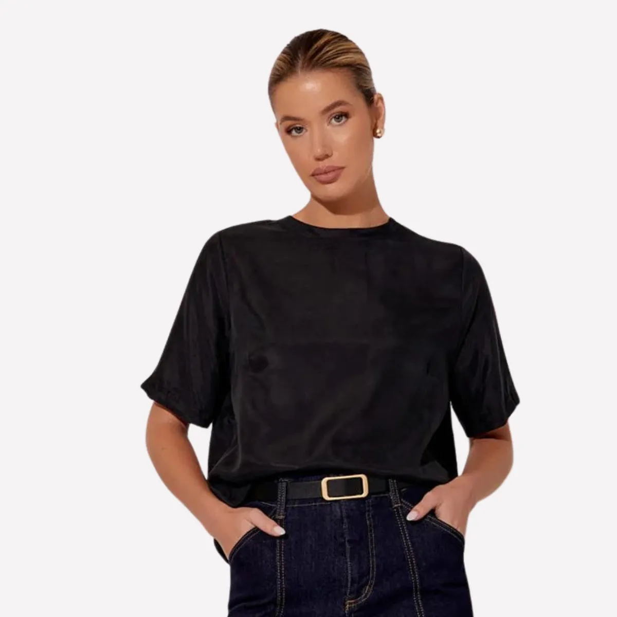 Arden Cupro Top (Black)
