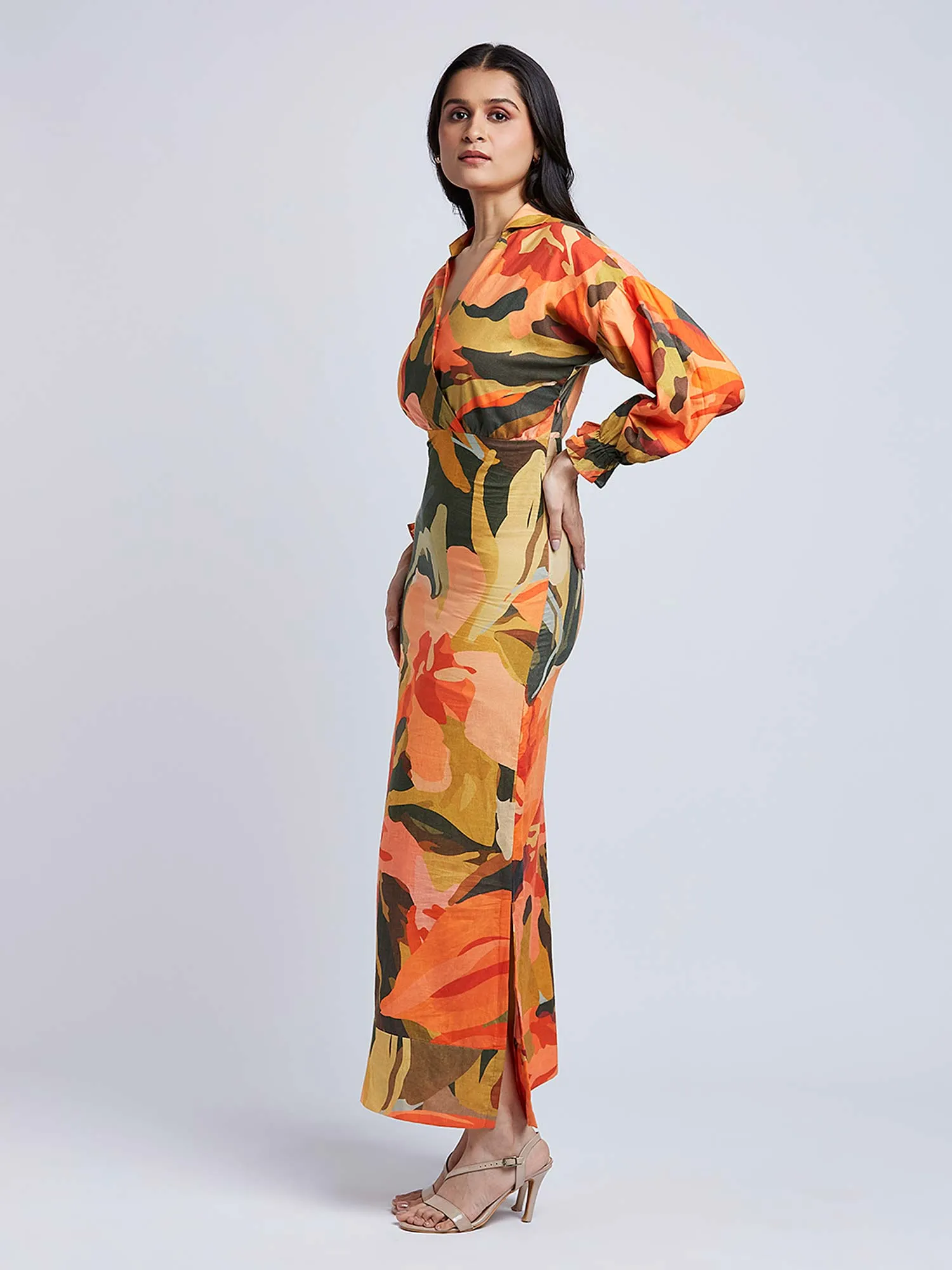 Blaze Printed Shirt Dress