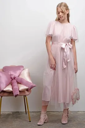 Blu Pepper Bella Tulle Dress – Elegant & Flowy Midi Dress