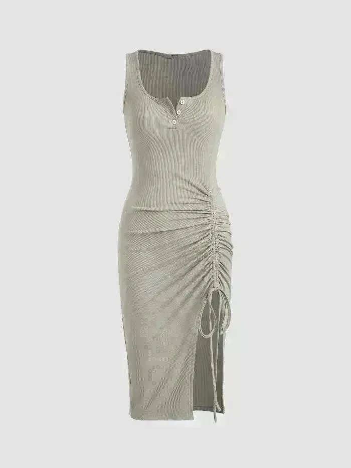 Bottom Drawstring Thread Dress Tight Skirt