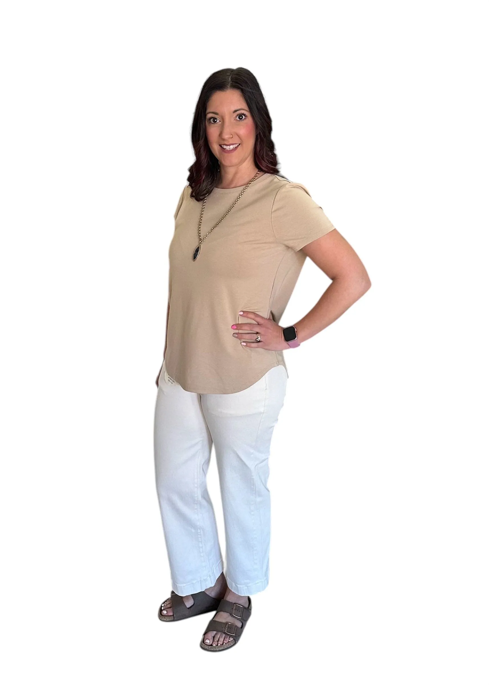 Everyday Crew Neck HiLo Hem Tee