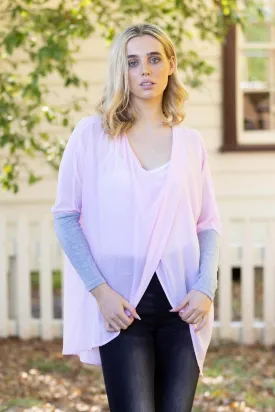 Faith Cross Over Top Baby Pink