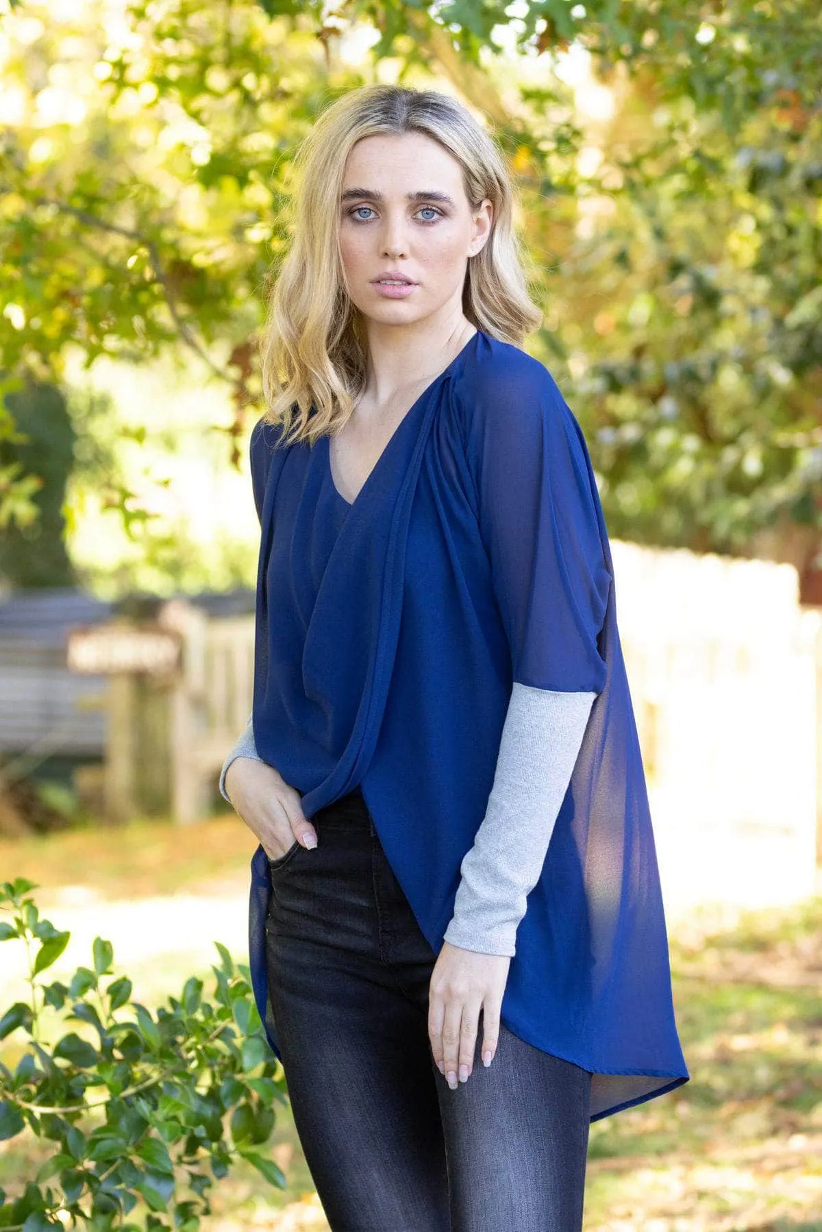 Faith Cross Over Top Navy