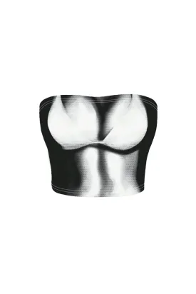 Hypnotic Graphic Tube Top (Black/White)