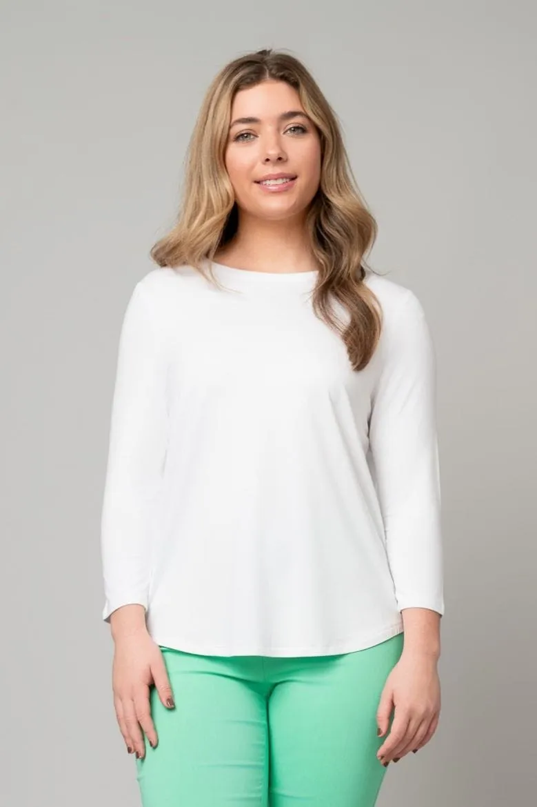 JuJu Buttery Soft 3/4 Sleeve HI LO Hem Tee