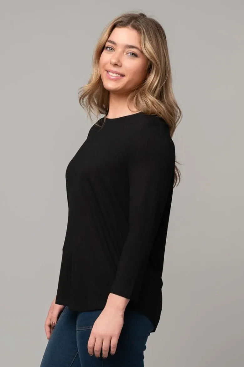 JuJu Buttery Soft 3/4 Sleeve HI LO Hem Tee