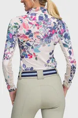 Kastel Long Sleeve Amethyst Watercolor Floral 1/4 Zip