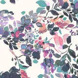 Kastel Long Sleeve Amethyst Watercolor Floral 1/4 Zip