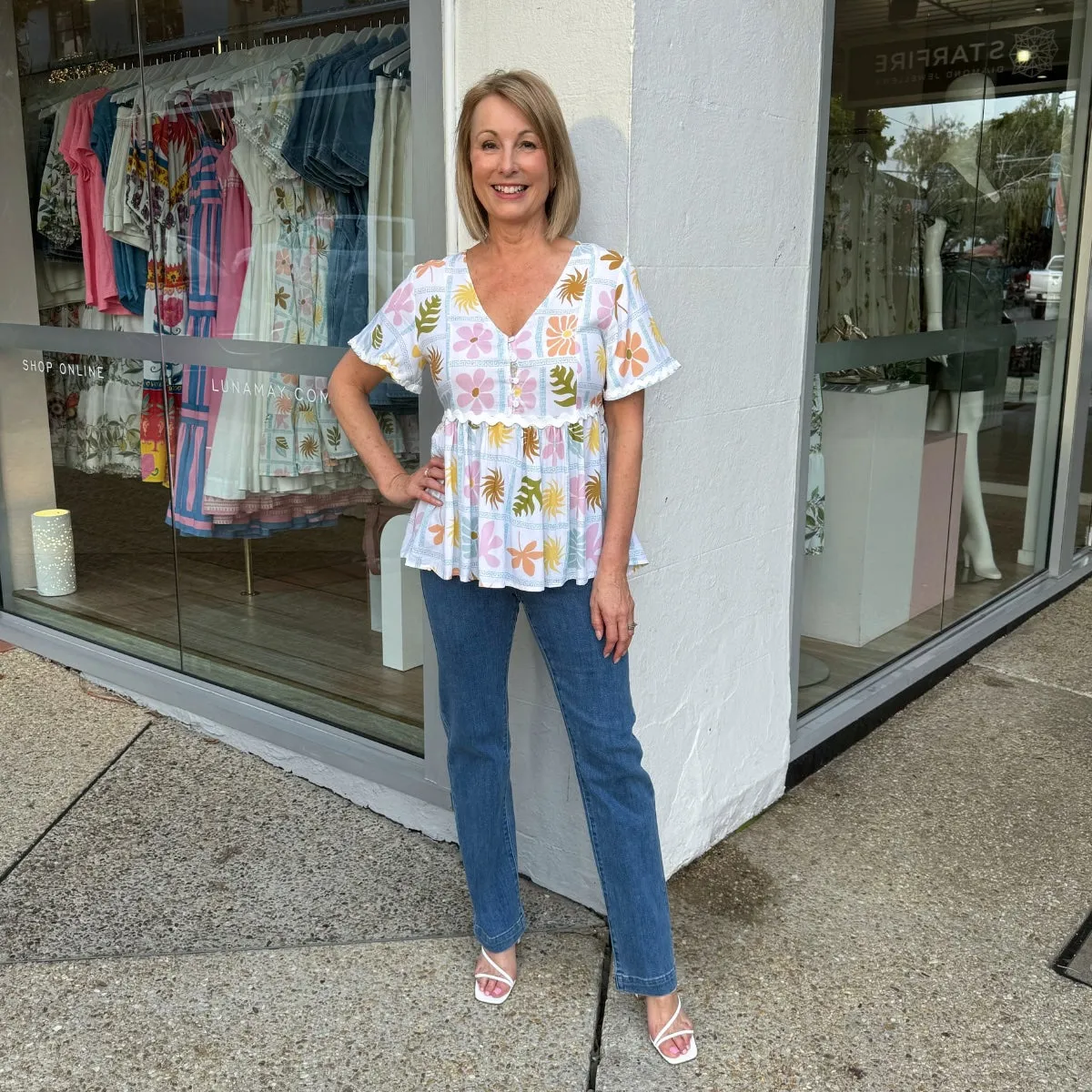 Marissa Top (Floral/Pastel)