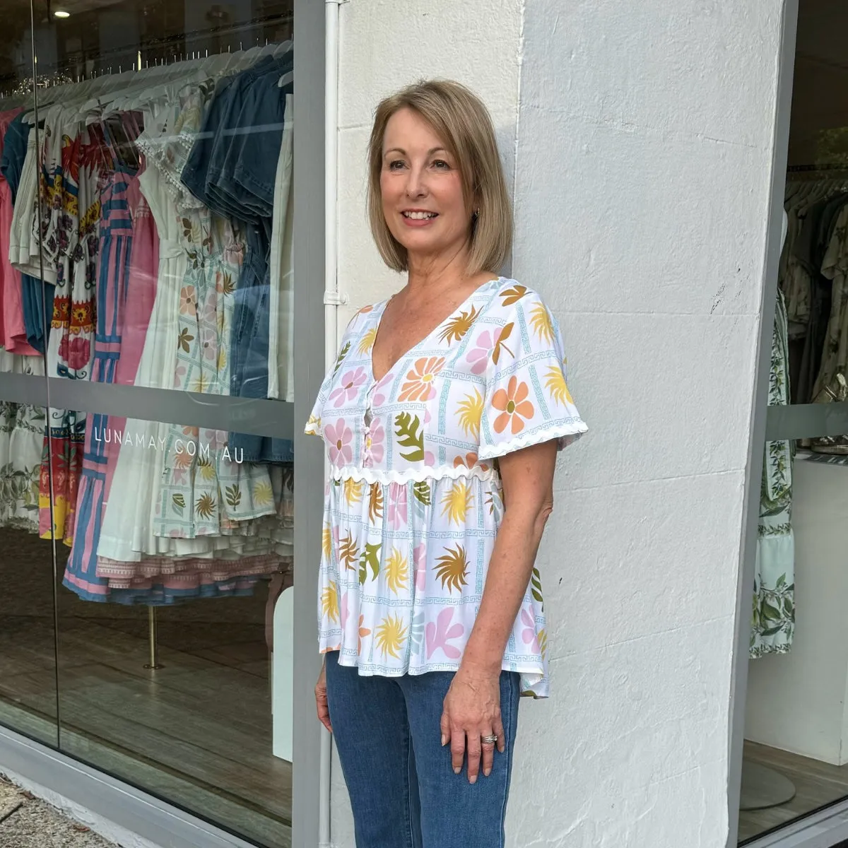 Marissa Top (Floral/Pastel)