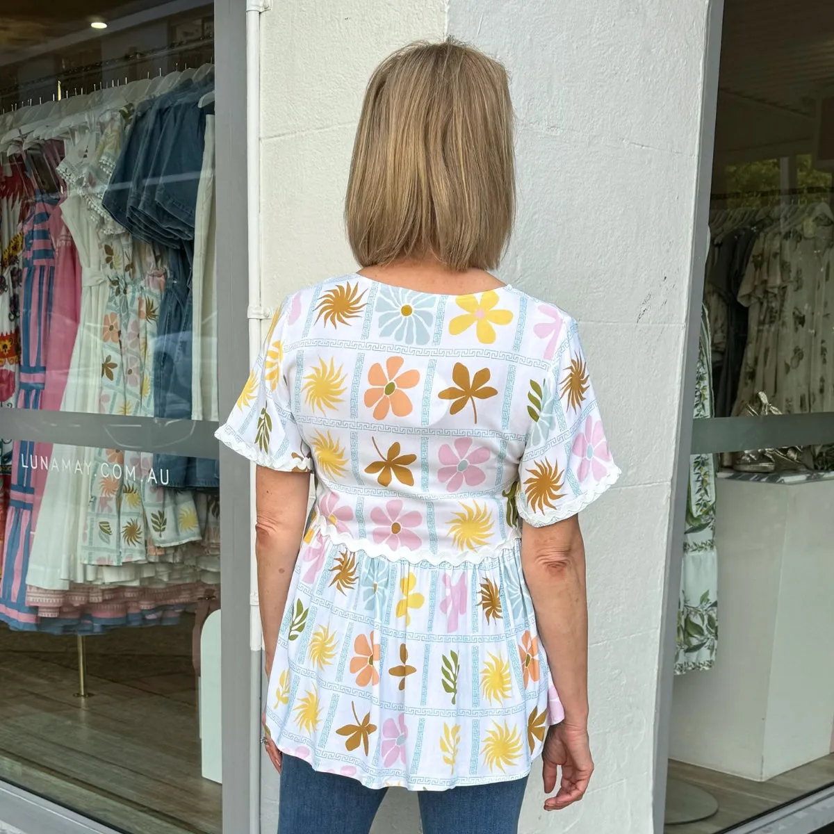 Marissa Top (Floral/Pastel)