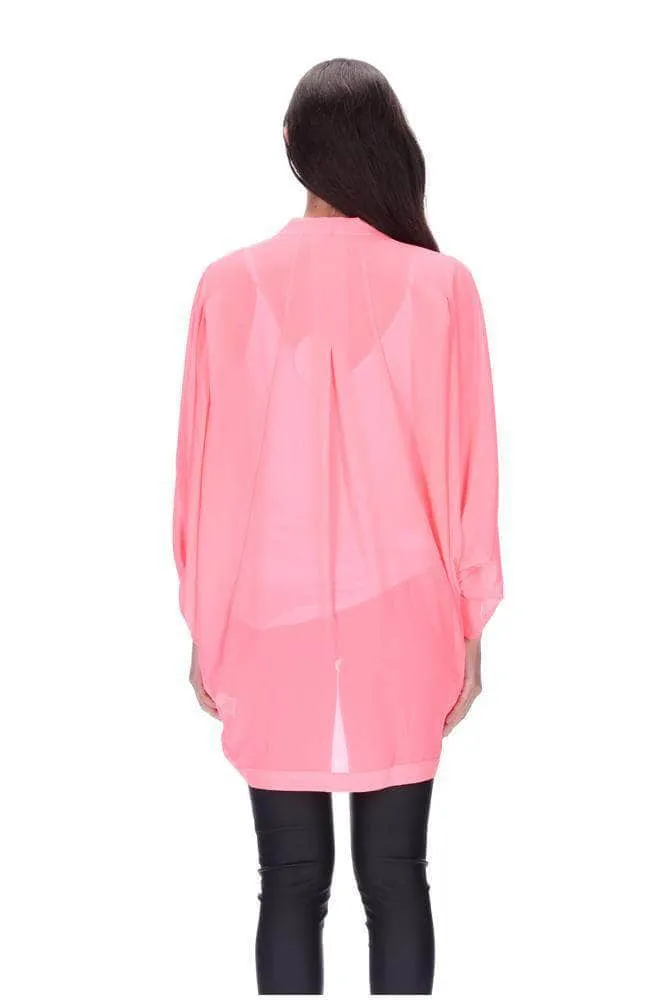 Plain Kimono Fluro Pink Short