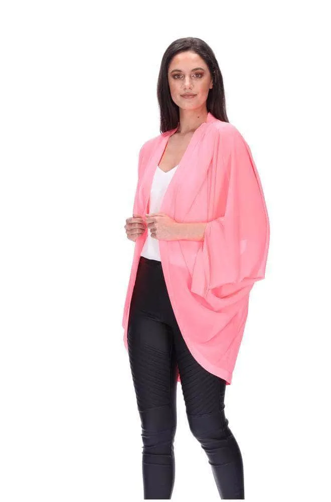 Plain Kimono Fluro Pink Short
