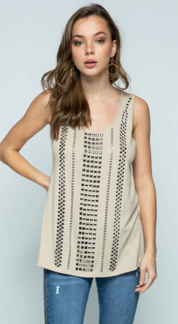 Sleeveless Stone Top