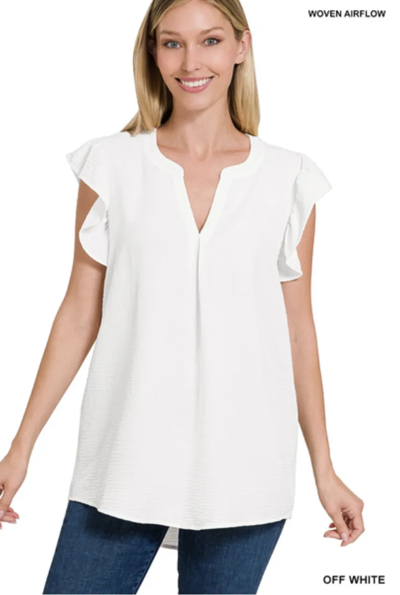 Summer Days Airflow Ruffle Top