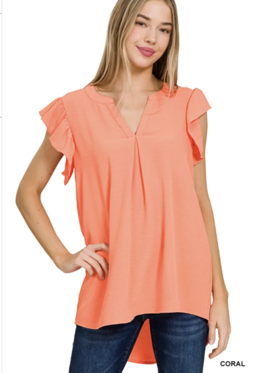 Summer Days Airflow Ruffle Top